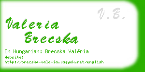 valeria brecska business card