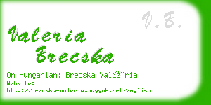 valeria brecska business card